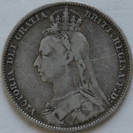 SHILLINGS 1892  VICTORIA SCARCE  GF