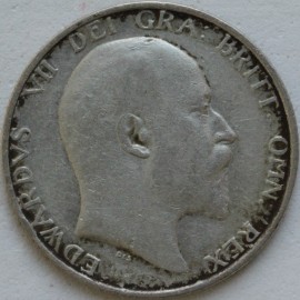 SHILLINGS 1908  EDWARD VII SCARCE GF