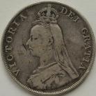 DOUBLE FLORINS 1889  VICTORIA ARABIC 1 F