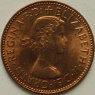 HALFPENCE 1957  ELIZABETH II BU