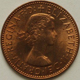 HALFPENCE 1957  ELIZABETH II  BU