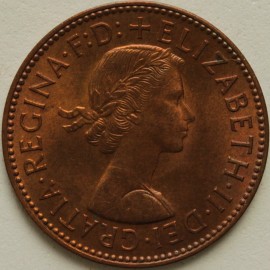 HALFPENCE 1958  ELIZABETH II  BU