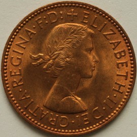 HALFPENCE 1959  ELIZABETH II  BU