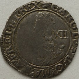 CHARLES I 1636 -1638 CHARLES I SHILLING TOWER MINT MM TUN  NVF