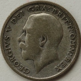 SIXPENCES 1923  GEORGE V VERY SCARCE F