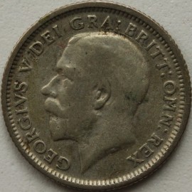 SIXPENCES 1925  GEORGE V WIDE RIM GVF