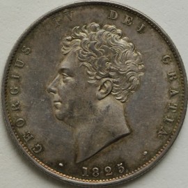 HALF CROWNS 1825  GEORGE IV 2ND HEAD 3RD REVERSE NUNC T