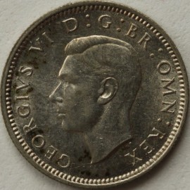 SIXPENCES 1943  GEORGE VI  GEF