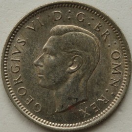 SIXPENCES 1945  GEORGE VI  GEF