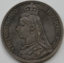 CROWNS 1887  VICTORIA SUPERB UNC T