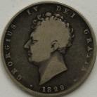 HALF CROWNS 1829  GEORGE IV SCARCE F