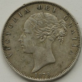 HALF CROWNS 1878  VICTORIA  GVF