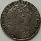 HALF CROWNS 1689  WILLIAM & MARY 1ST BUST 1ST SHIELD CAUL ONLY FROSTED PEARLS ESC 831/505 NEF