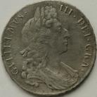 HALF CROWNS 1699  WILLIAM III UNDECIMO INVERTED A'S FOR V'S ON EDGE ESC 557 - SCRATCHES ON OBVERSE GVF
