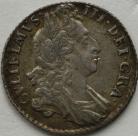 SIXPENCES 1697  WILLIAM III 1ST BUST EARLY HARP ESC 1533 NEF