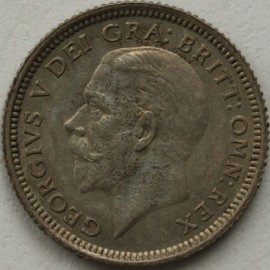 SIXPENCES 1927  GEORGE V 1ST TYPE UNC T