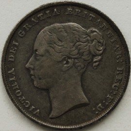 SHILLINGS 1853  VICTORIA SCARCE VF