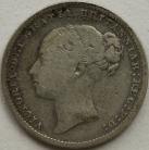 SHILLINGS 1879  VICTORIA NO DIE NUMBER GF