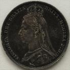 SHILLINGS 1891  VICTORIA EF