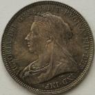 SHILLINGS 1893  VICTORIA OLD HEAD LARGE LETTERS  UNC T