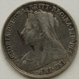 SHILLINGS 1896  VICTORIA LARGE ROSE GF