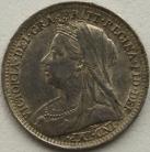 THREEPENCES SILVER 1900  VICTORIA NEF