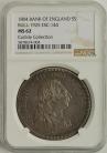 CROWNS 1804  GEORGE III BANK OF ENGLAND DOLLAR NGC SLABBED MS62