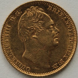 HALF SOVEREIGNS 1834  WILLIAM IV WILLIAM IV SMALL SIZE SCARCE EF/GEF