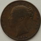 FARTHINGS 1844  VICTORIA EXTREMELY RARE GF