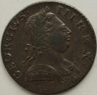 HALFPENCE 1774  GEORGE III SCARCE NEF