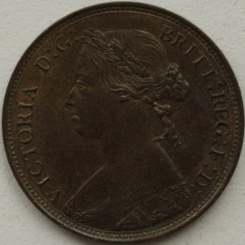 HALFPENCE 1876 H VICTORIA NARROW DATE F326 GEF