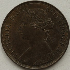 HALFPENCE 1876 H VICTORIA NARROW DATE F326 GEF