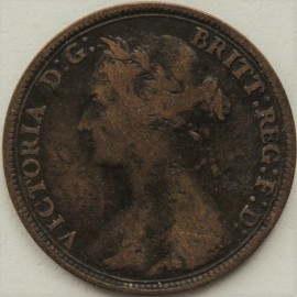 HALFPENCE 1881  VICTORIA VERY SCARCE GF