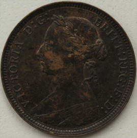 HALFPENCE 1886  VICTORIA  GVF