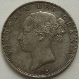 HALF CROWNS 1882  VICTORIA SCARCE NEF