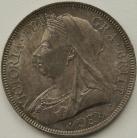 HALF CROWNS 1893  VICTORIA SUPERB TONED UNC