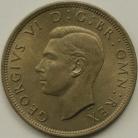 HALF CROWNS 1948  GEORGE VI SUPERB GOLD TONED UNC