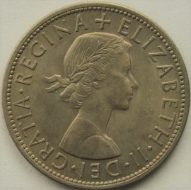 HALF CROWNS 1954  ELIZABETH II  UNC LUS