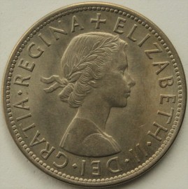 HALF CROWNS 1954  ELIZABETH II  BU