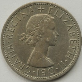 HALF CROWNS 1958  ELIZABETH II VERY SCARCE UNC LUS