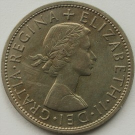 HALF CROWNS 1959  ELIZABETH II SCARCE UNC T