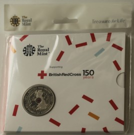 FIVE POUNDS 2020  ELIZABETH II BRITISH RED CROSS 150 YEARS PACK BU