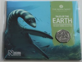 FIFTY PENCE 2020  ELIZABETH II TALES OF THE EARTH - PLESIOSAURUS PACK  BU