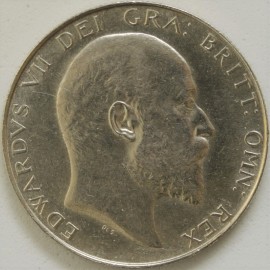 HALF CROWNS 1909  EDWARD VII  BU