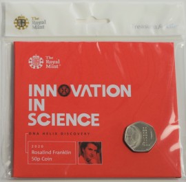 FIFTY PENCE 2020  ELIZABETH II INNOVATION IN SCIENCE SERIES - ROSALIND FRANKLIN PACK BU