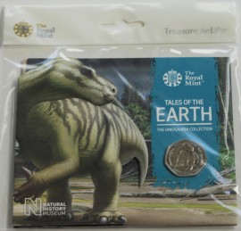 FIFTY PENCE 2020  ELIZABETH II TALES OF THE EARTH - IGUANODON PACK BU