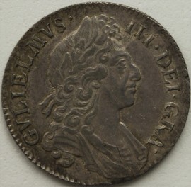 SHILLINGS 1697  WILLIAM III WEAK DATE ESC 1091 UNC