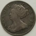 SHILLINGS 1705  ANNE PLUMES SCARCE GF/NVF