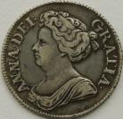 SHILLINGS 1712  ANNE ROSES & PLUMES SCARCE GVF