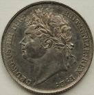 SHILLINGS 1825  GEORGE IV 1ST HEAD 2ND REVERSE GEF